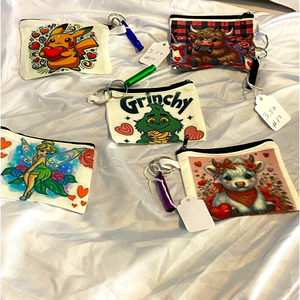 Lot of Coin pouches sublimation added